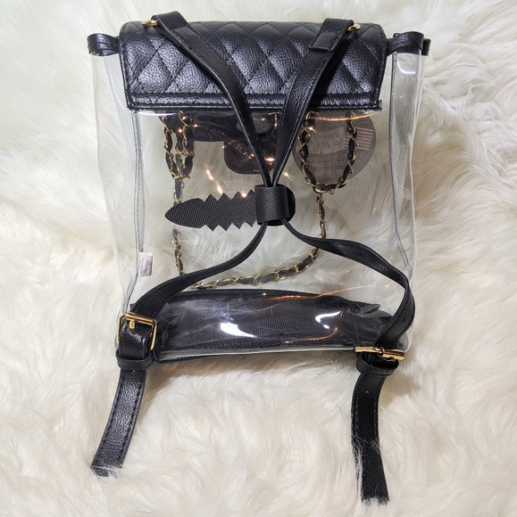 NWT Clear Quilted Backpack - Picture 2 of 8